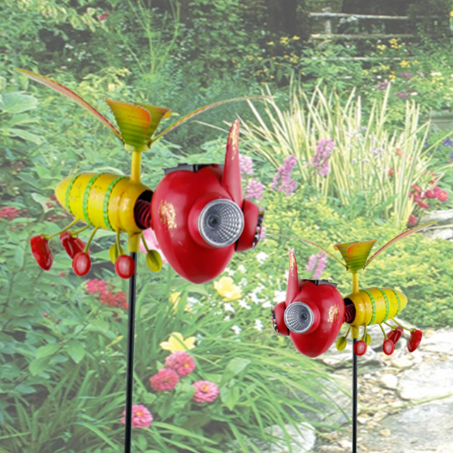 metal solar insecto molino de viento decoración del jardín estaca fabricante china sino gloria