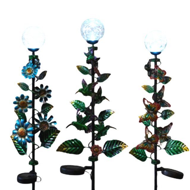 metal flor molino solar jardín iluminación estacas decoración fabricante sino gloria